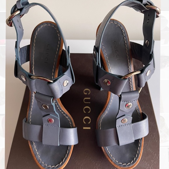 gucci nouveau calf admiral platform sandals - Picture 1 of 5